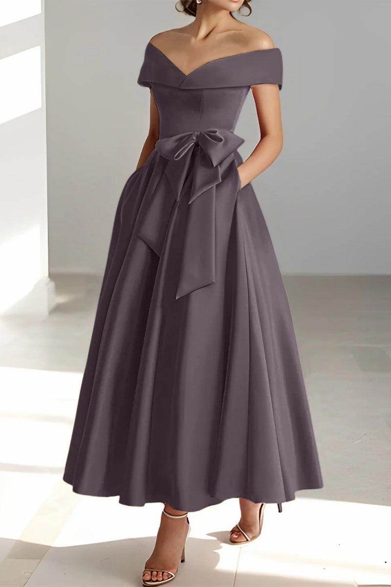 Off The Shoulder Sleeveless Ankle Length Mother Dresses CM0332