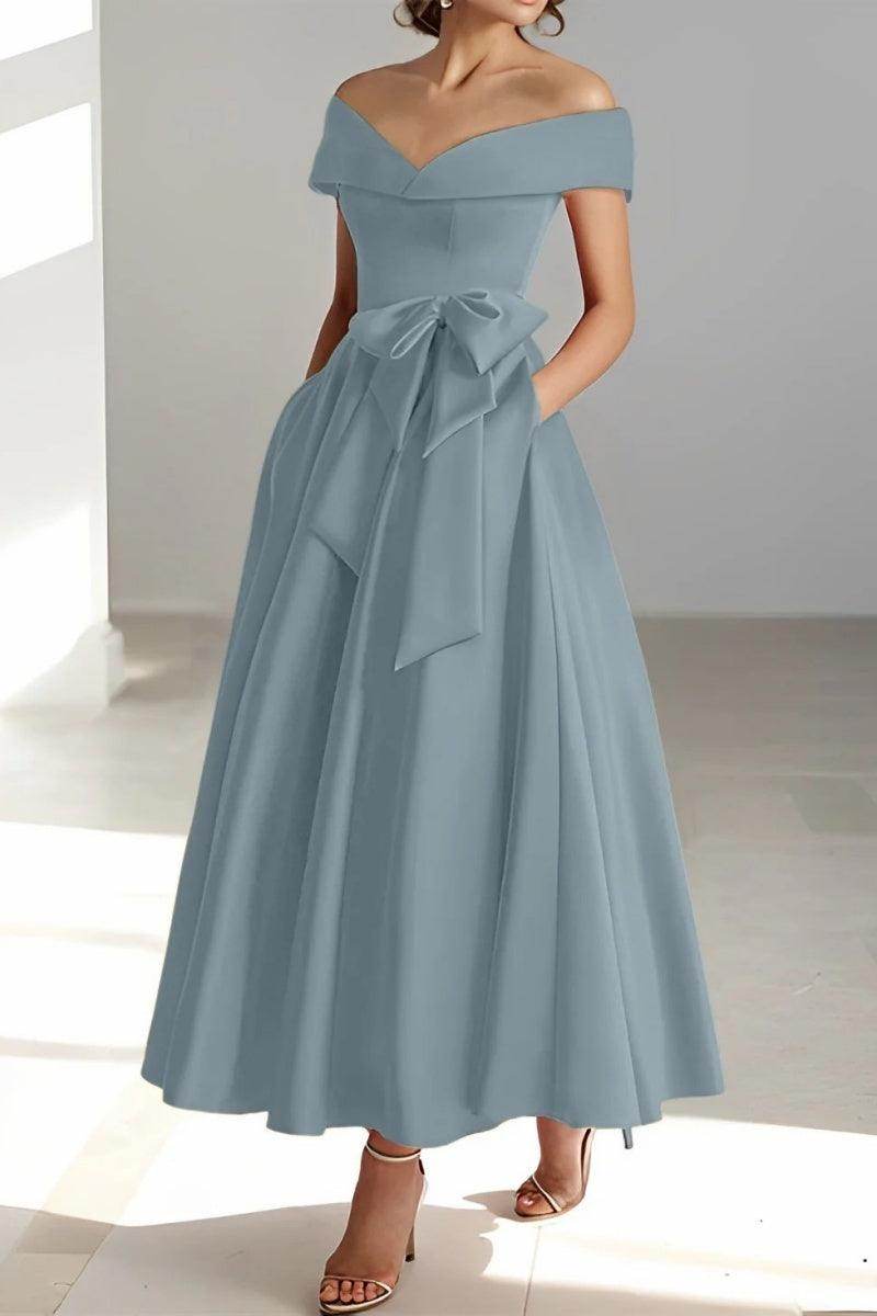 Off The Shoulder Sleeveless Ankle Length Mother Dresses CM0332