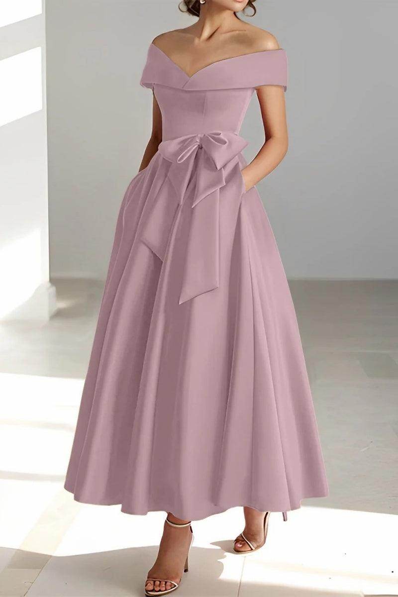 Off The Shoulder Sleeveless Ankle Length Mother Dresses CM0332
