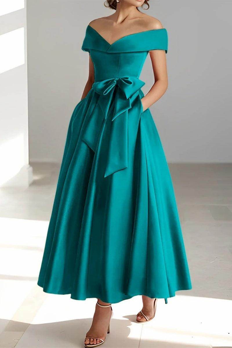 Off The Shoulder Sleeveless Ankle Length Mother Dresses CM0332