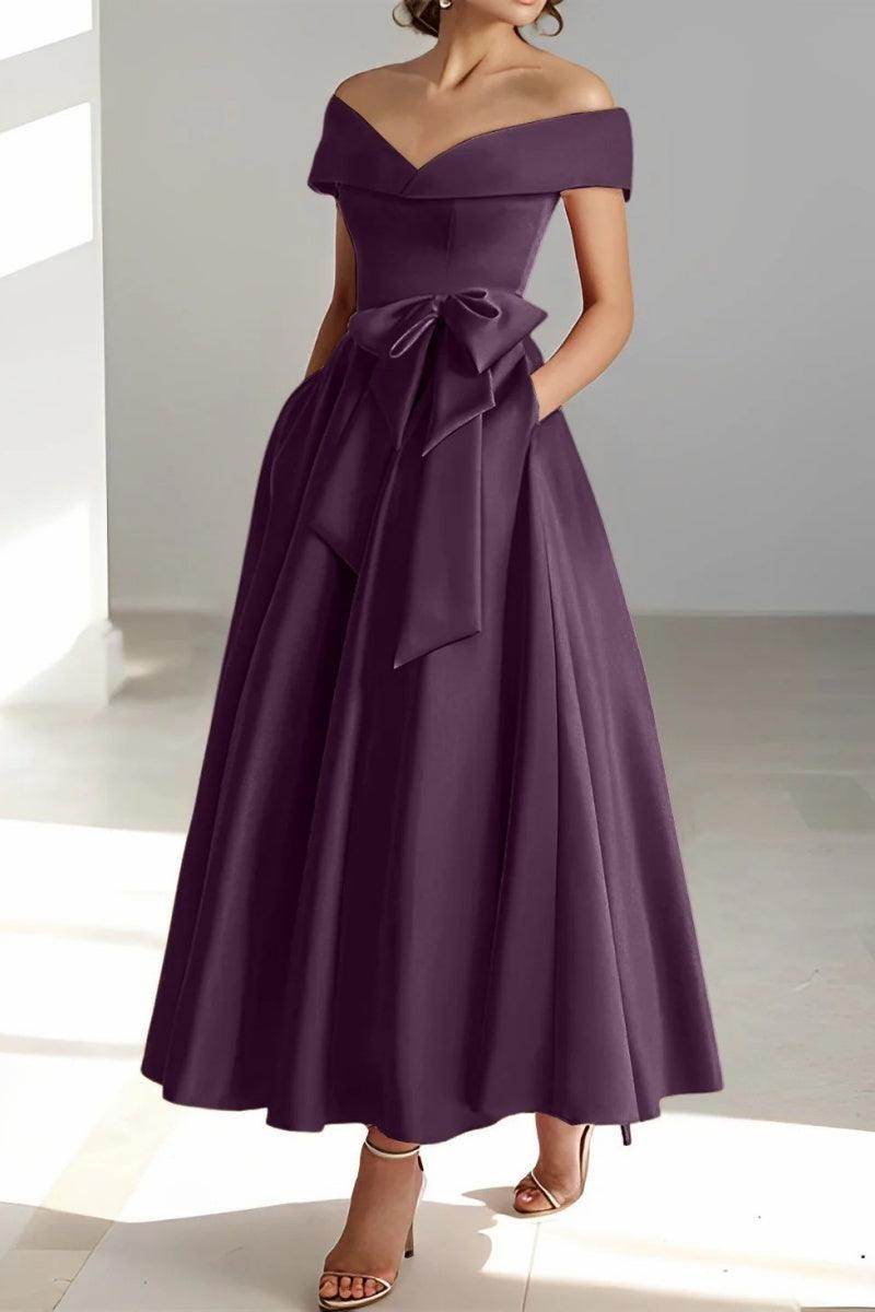 Off The Shoulder Sleeveless Ankle Length Mother Dresses CM0332