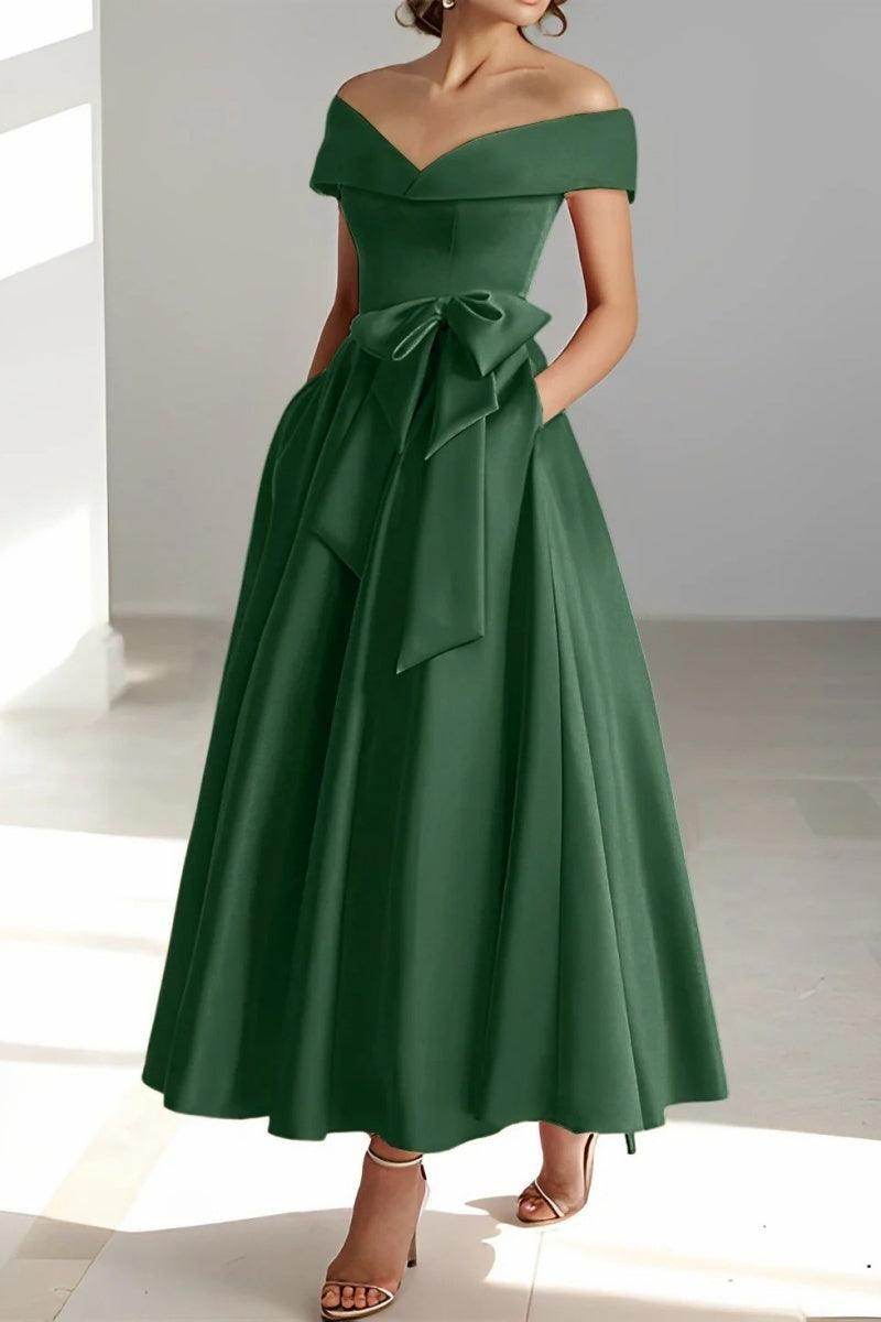 Off The Shoulder Sleeveless Ankle Length Mother Dresses CM0332