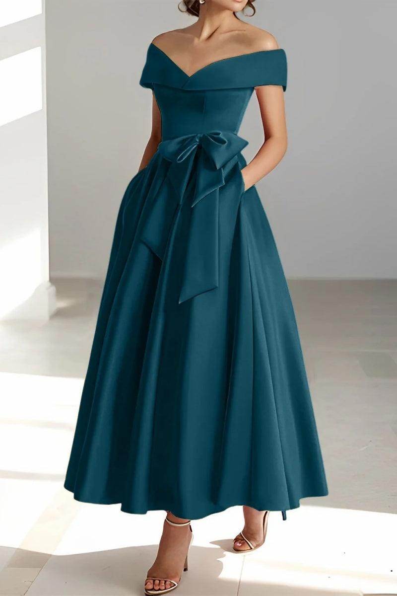 Off The Shoulder Sleeveless Ankle Length Mother Dresses CM0332