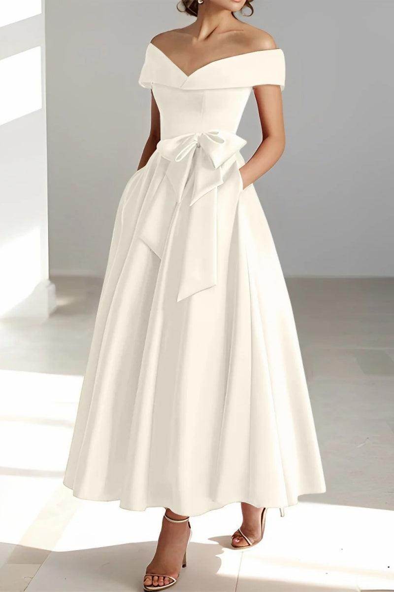 Off The Shoulder Sleeveless Ankle Length Mother Dresses CM0332