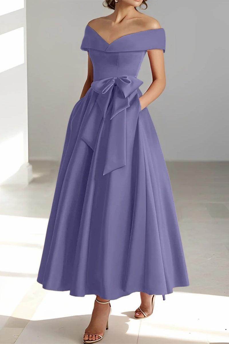 Off The Shoulder Sleeveless Ankle Length Mother Dresses CM0332