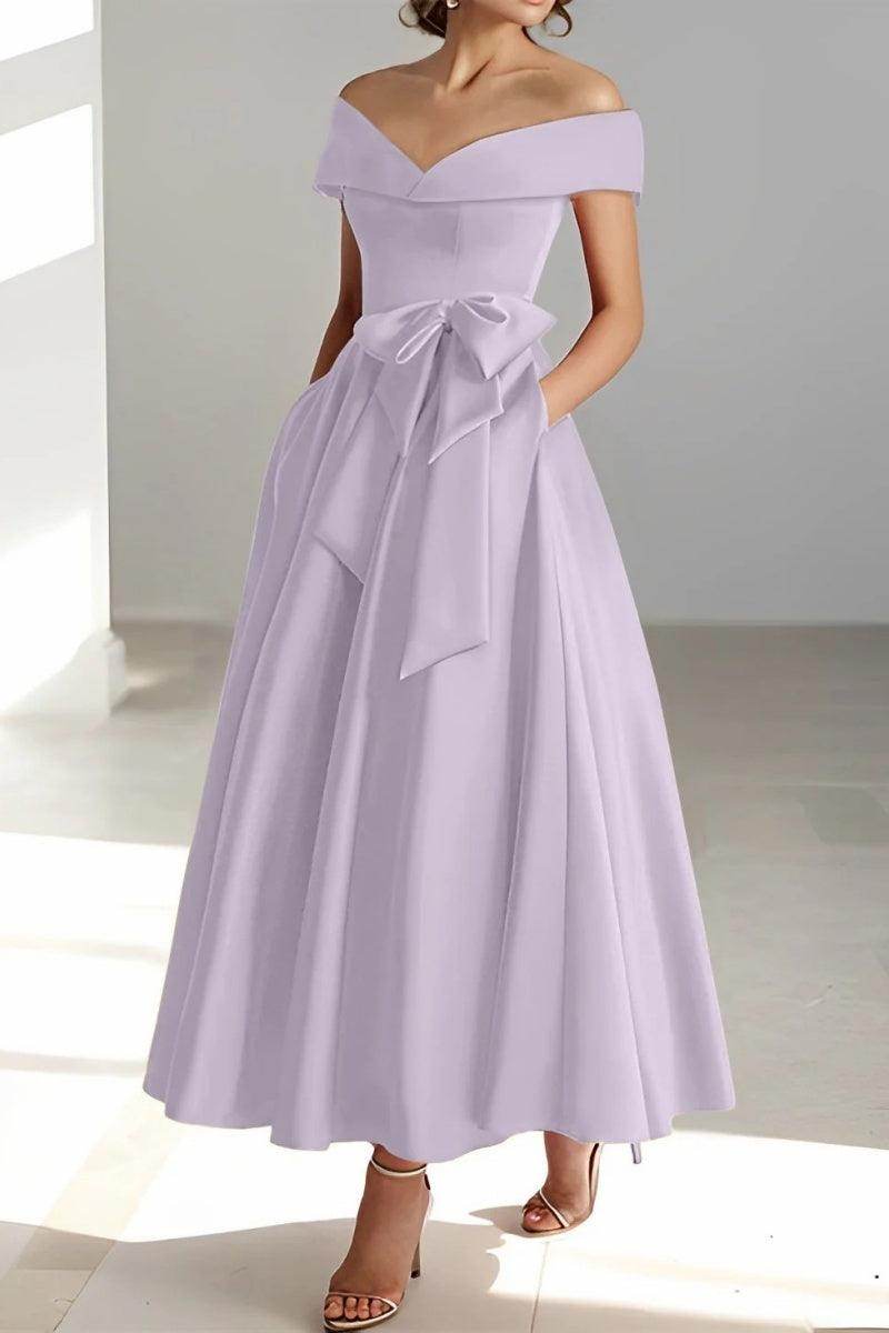 Off The Shoulder Sleeveless Ankle Length Mother Dresses CM0332