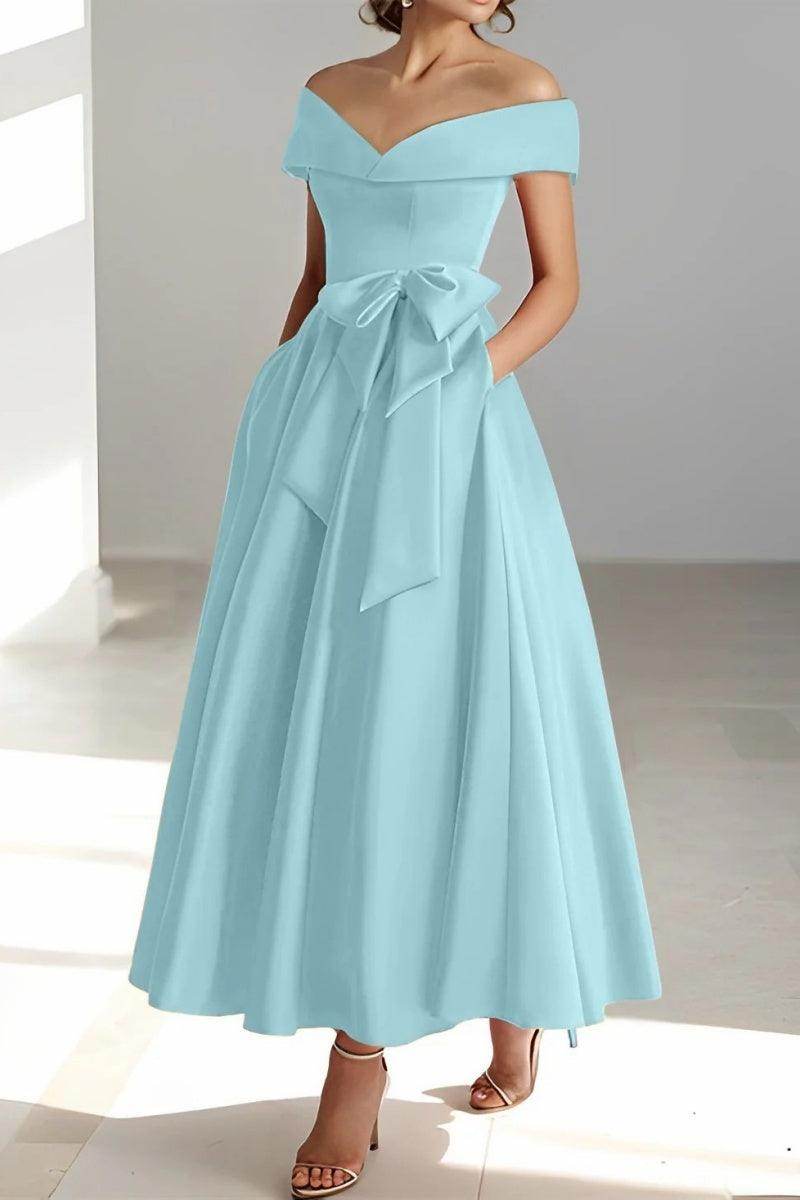 Off The Shoulder Sleeveless Ankle Length Mother Dresses CM0332