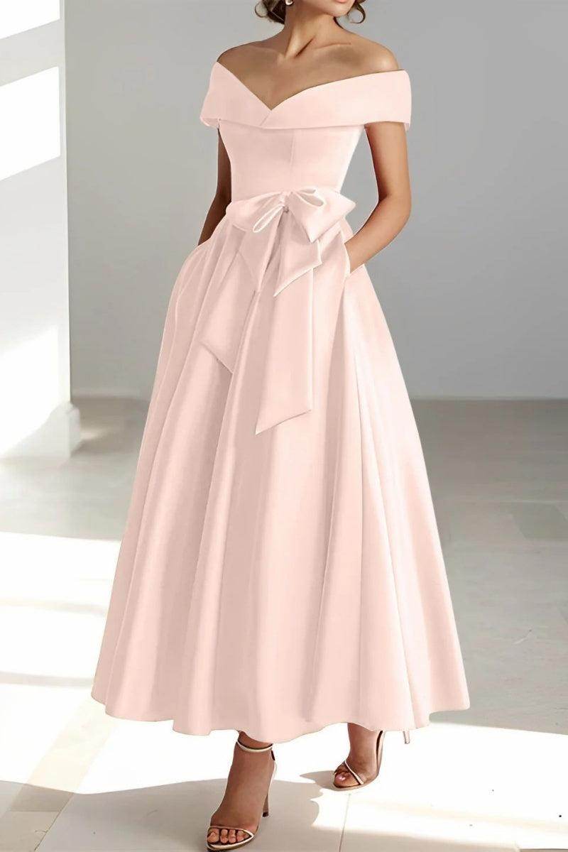 Off The Shoulder Sleeveless Ankle Length Mother Dresses CM0332