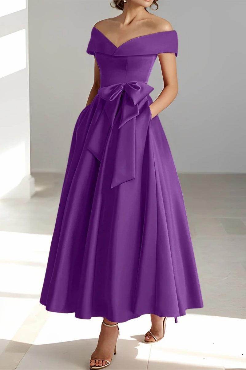 Off The Shoulder Sleeveless Ankle Length Mother Dresses CM0332