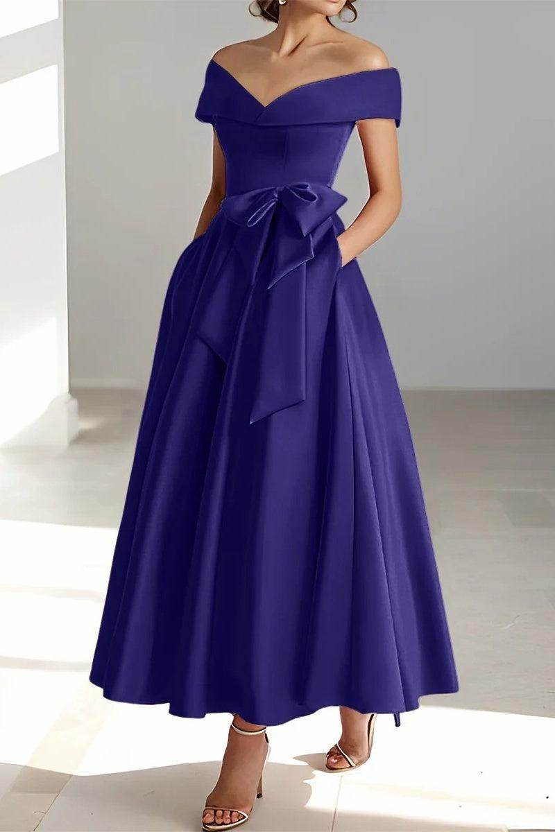 Off The Shoulder Sleeveless Ankle Length Mother Dresses CM0332