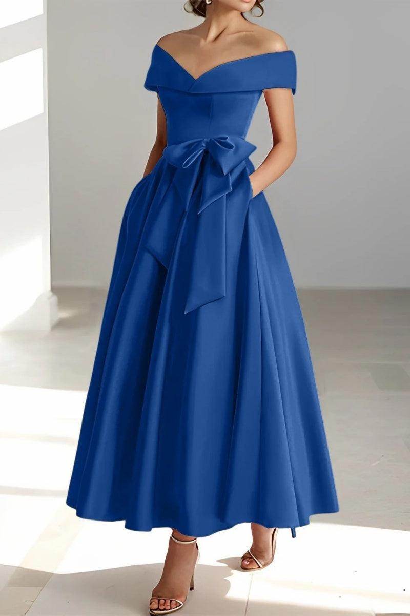 Off The Shoulder Sleeveless Ankle Length Mother Dresses CM0332