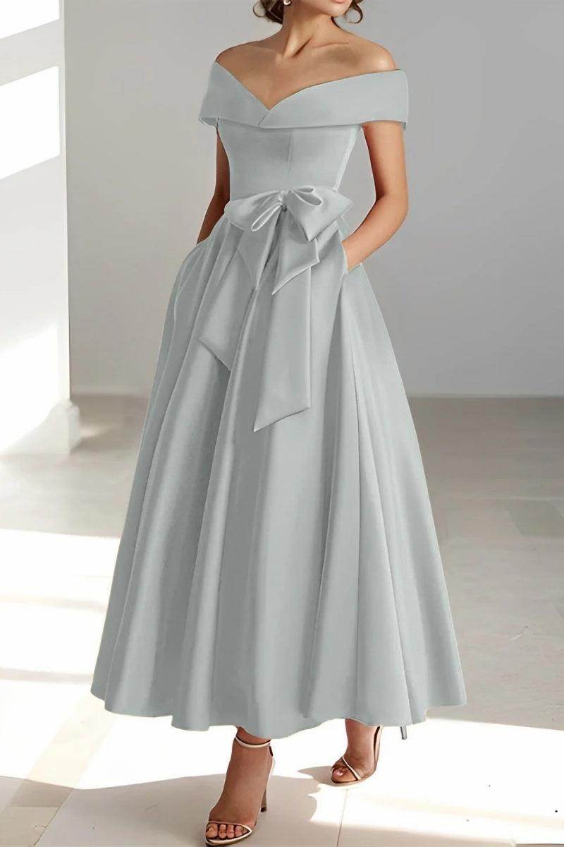 Off The Shoulder Sleeveless Ankle Length Mother Dresses CM0332