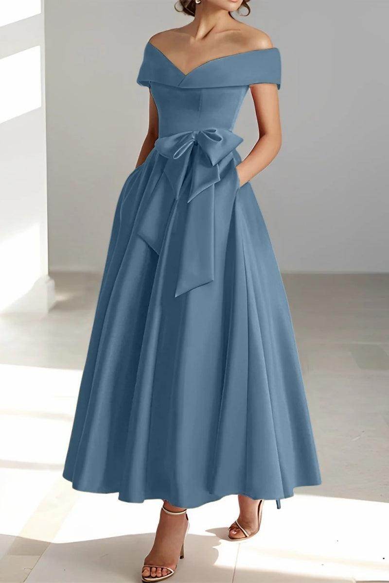 Off The Shoulder Sleeveless Ankle Length Mother Dresses CM0332