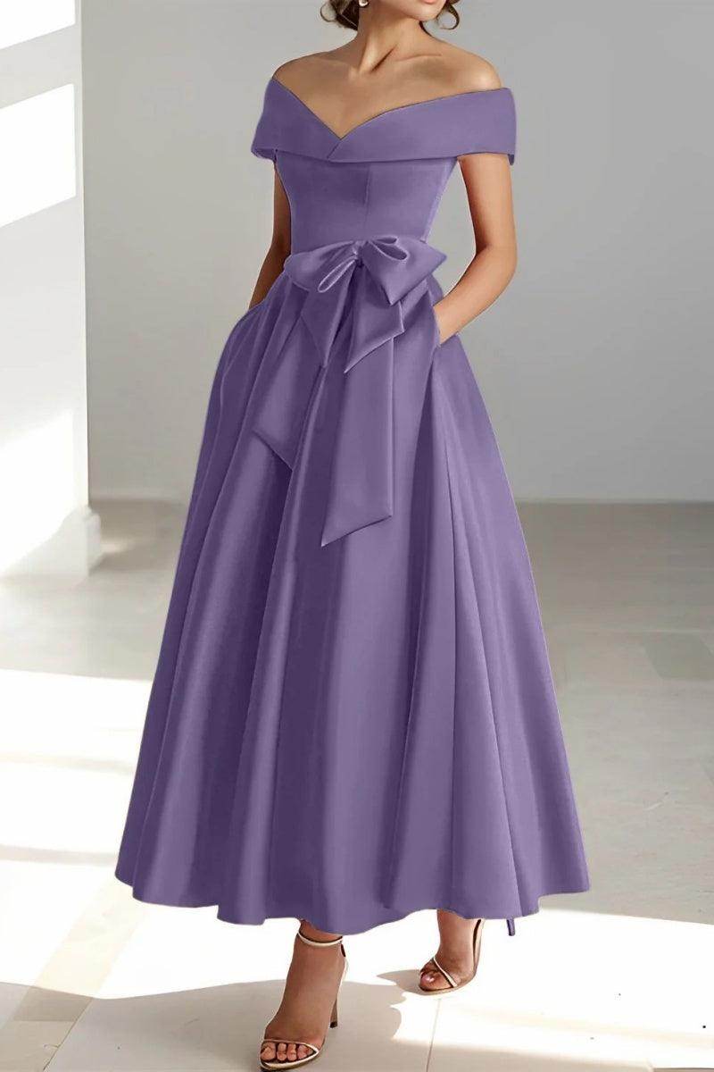 Off The Shoulder Sleeveless Ankle Length Mother Dresses CM0332