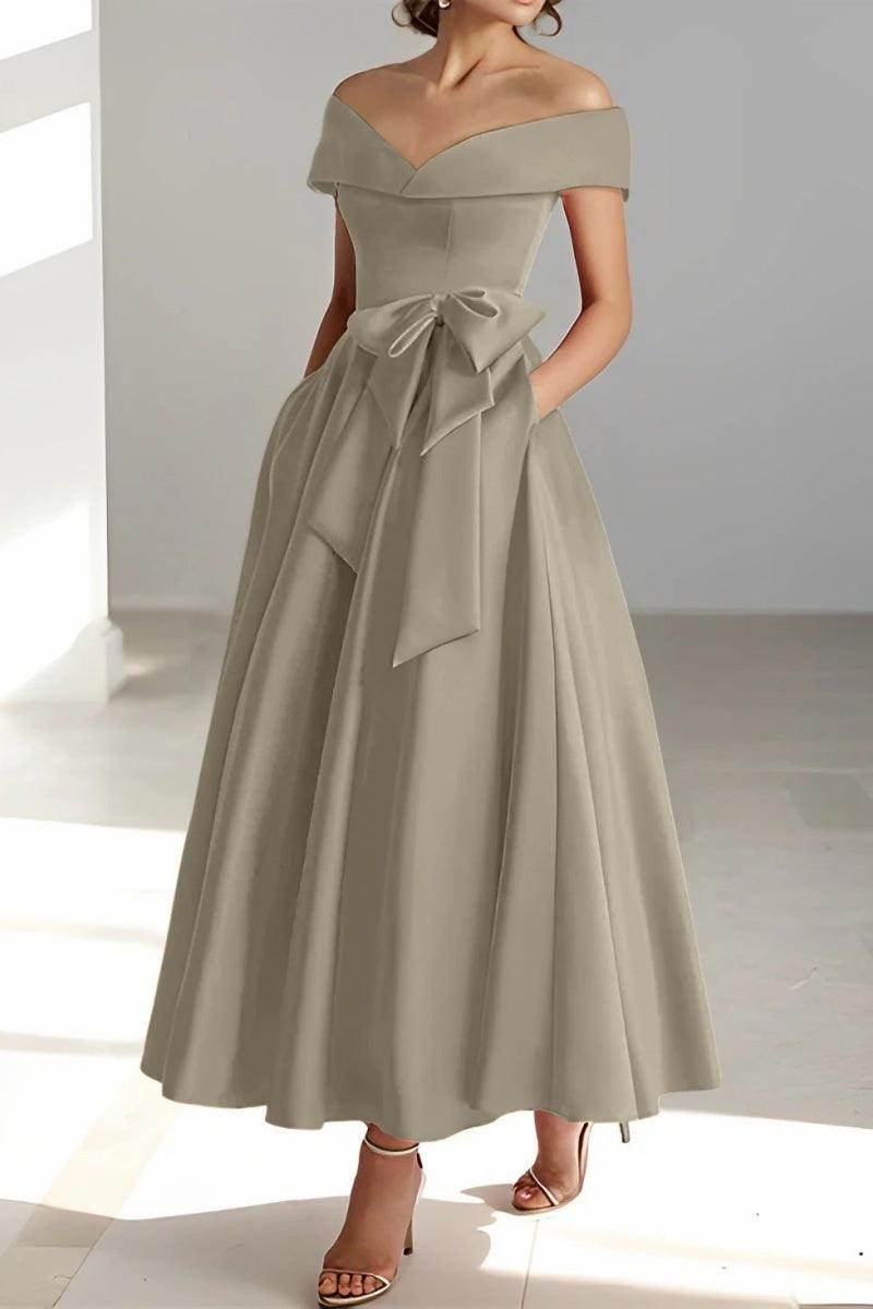 Off The Shoulder Sleeveless Ankle Length Mother Dresses CM0332