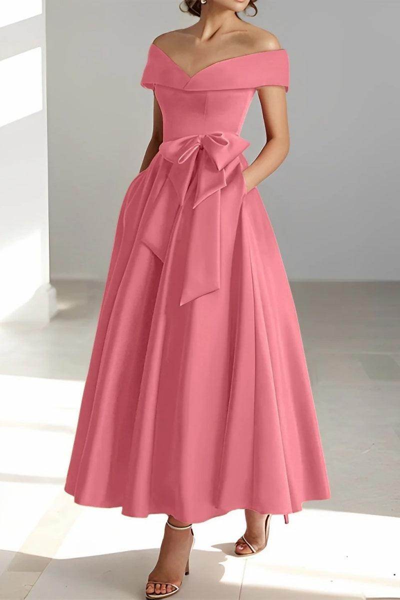 Off The Shoulder Sleeveless Ankle Length Mother Dresses CM0332