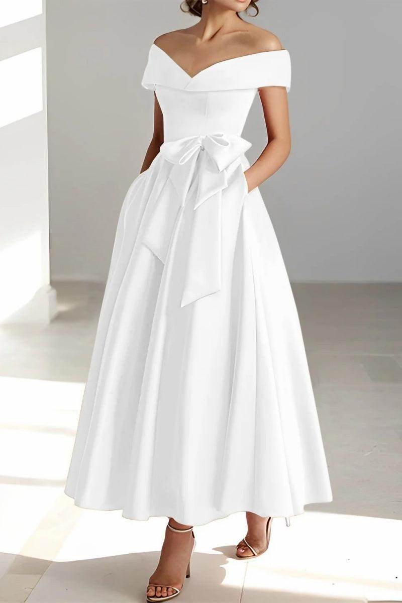 Off The Shoulder Sleeveless Ankle Length Mother Dresses CM0332