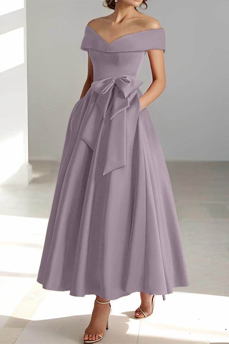 Off The Shoulder Sleeveless Ankle Length Mother Dresses CM0332