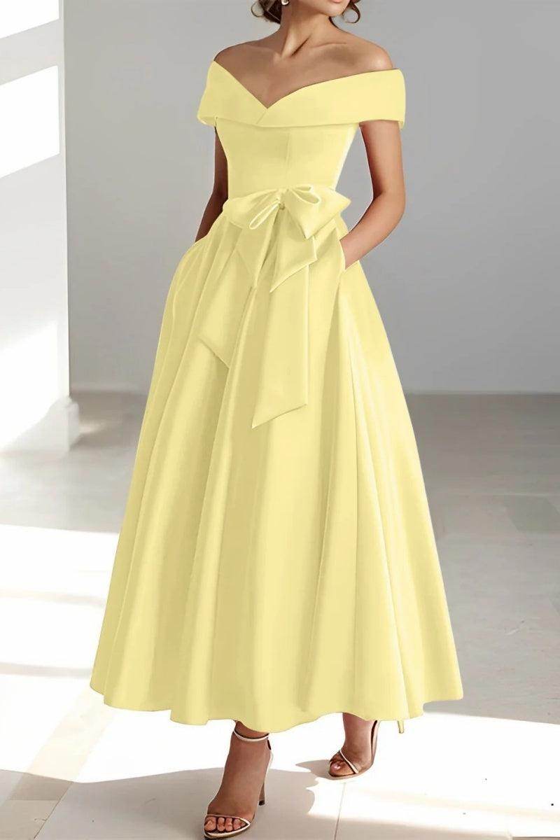 Off The Shoulder Sleeveless Ankle Length Mother Dresses CM0332