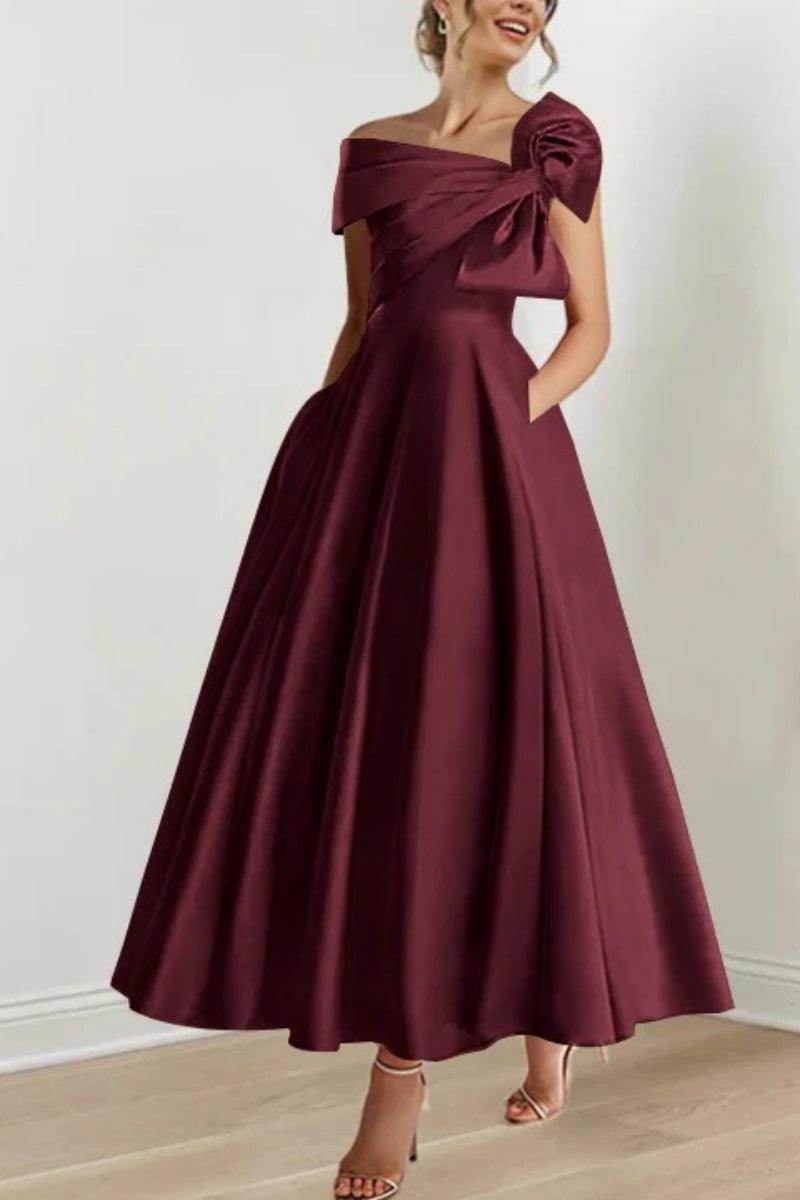 A Line Off The Shoulder Mother Dresses with Bows CM0333