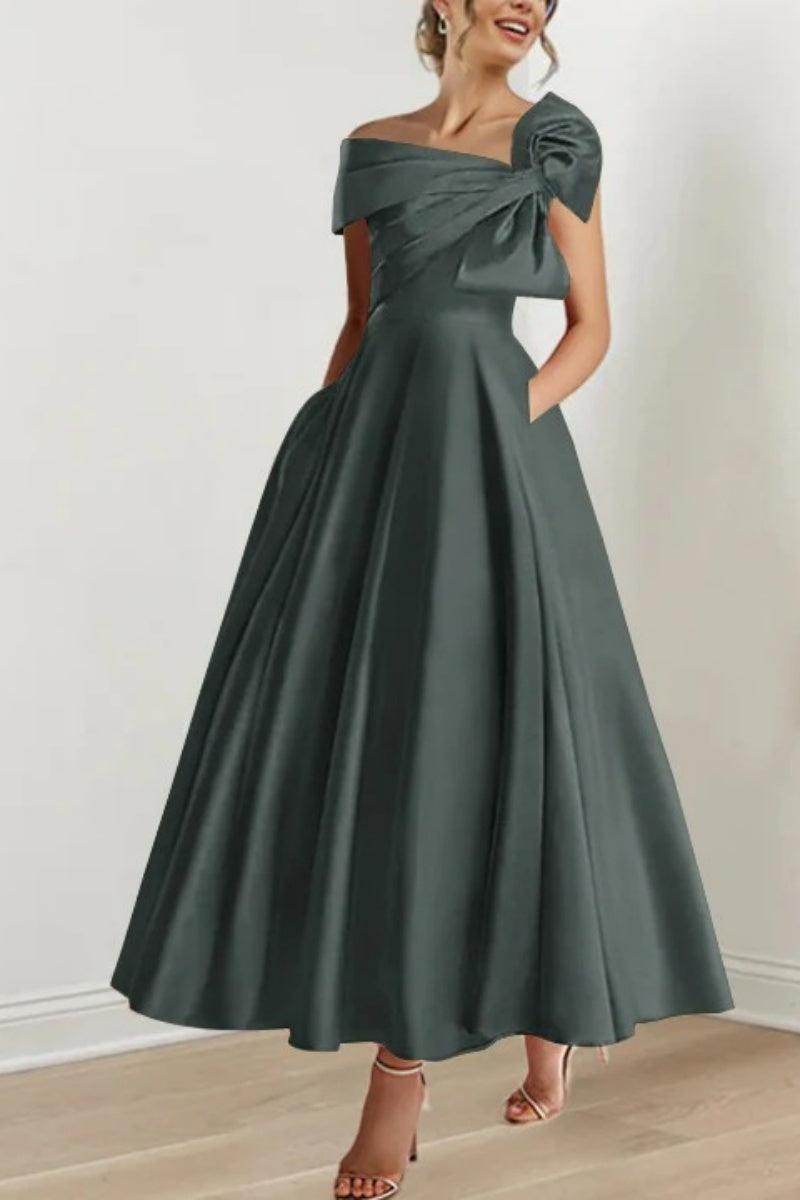A Line Off The Shoulder Mother Dresses with Bows CM0333