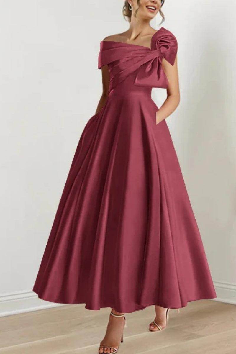 A Line Off The Shoulder Mother Dresses with Bows CM0333