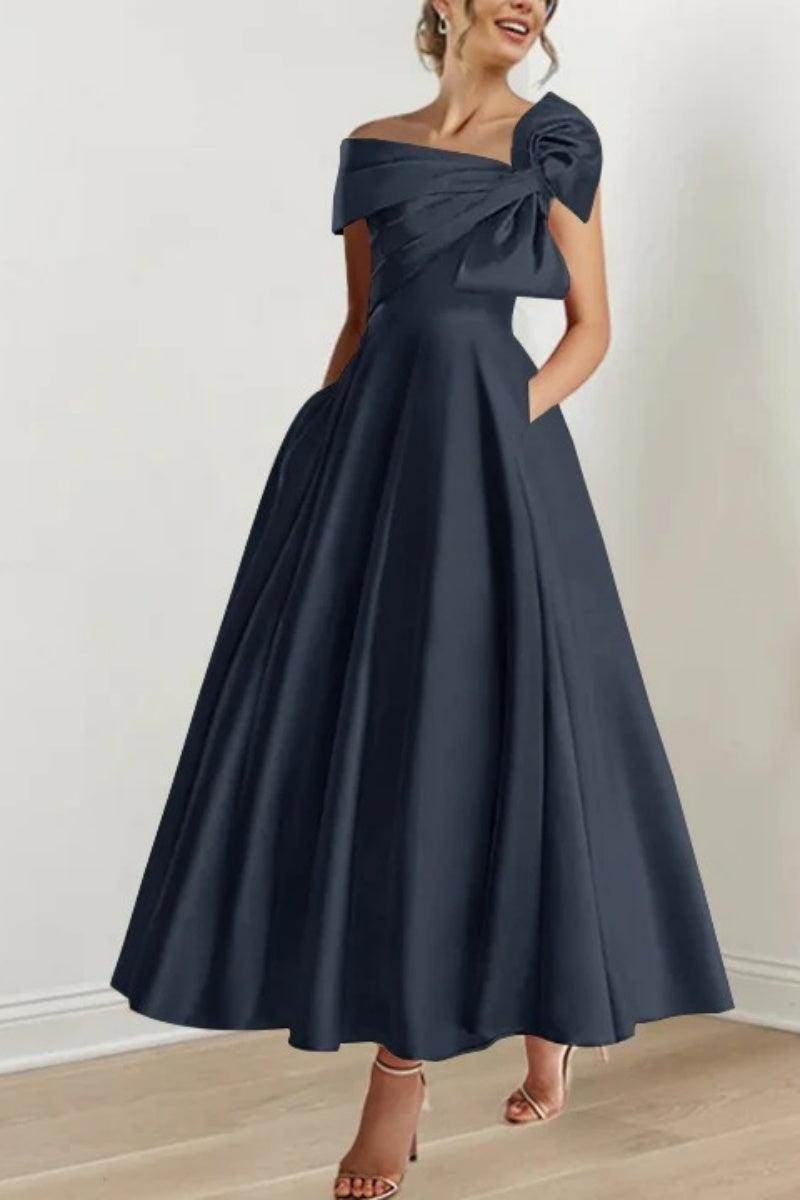 A Line Off The Shoulder Mother Dresses with Bows CM0333