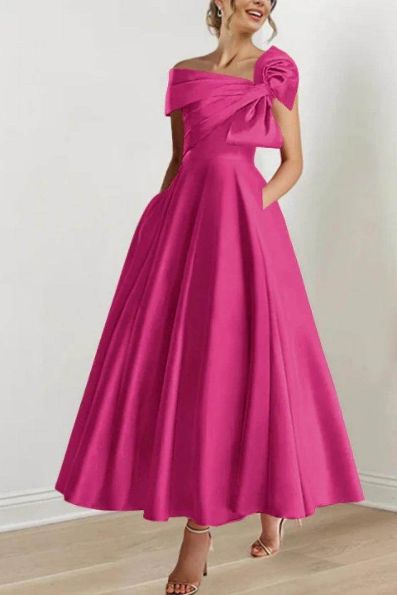 A Line Off The Shoulder Mother Dresses with Bows CM0333