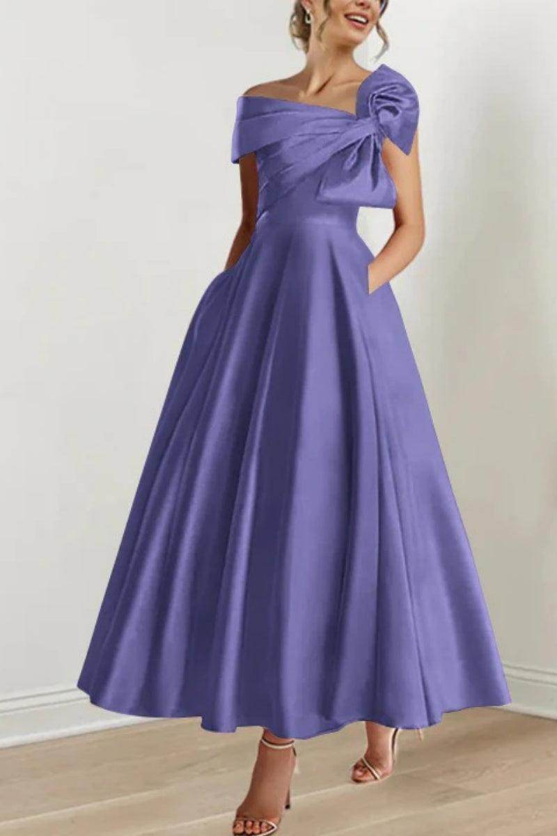 A Line Off The Shoulder Mother Dresses with Bows CM0333