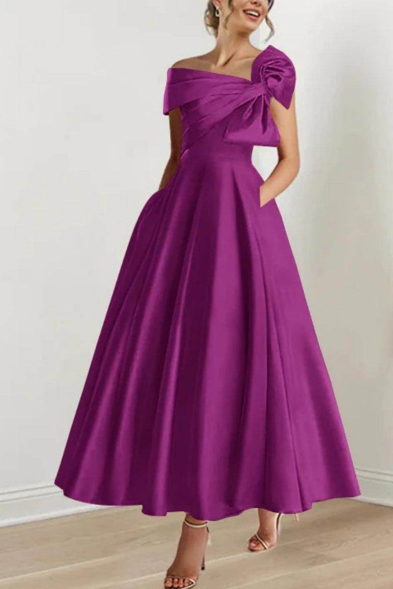 A Line Off The Shoulder Mother Dresses with Bows CM0333