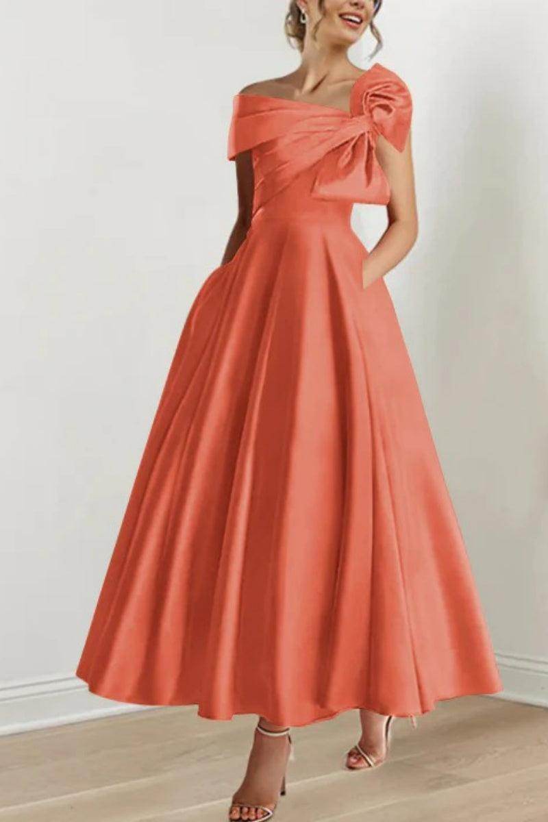 A Line Off The Shoulder Mother Dresses with Bows CM0333