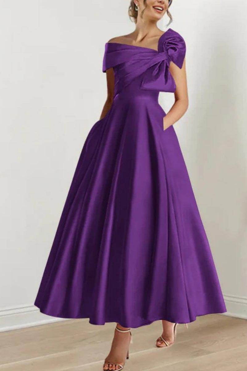 A Line Off The Shoulder Mother Dresses with Bows CM0333