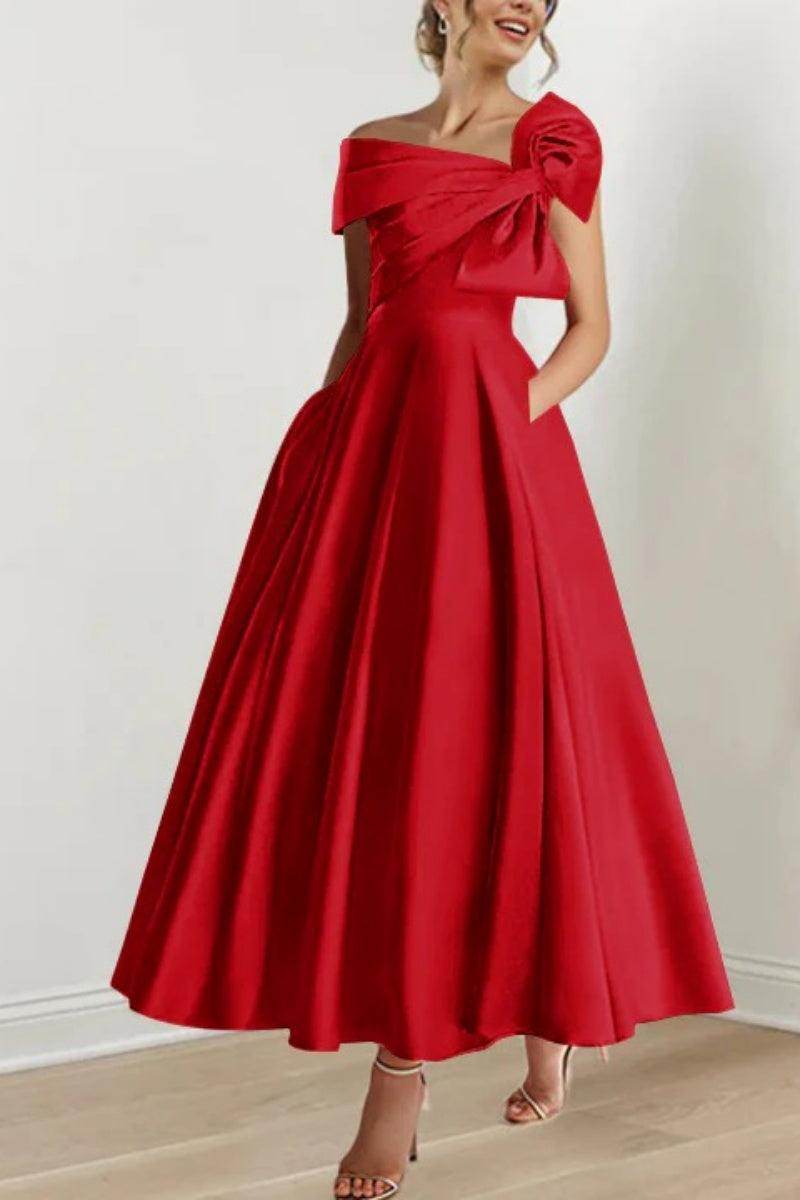A Line Off The Shoulder Mother Dresses with Bows CM0333