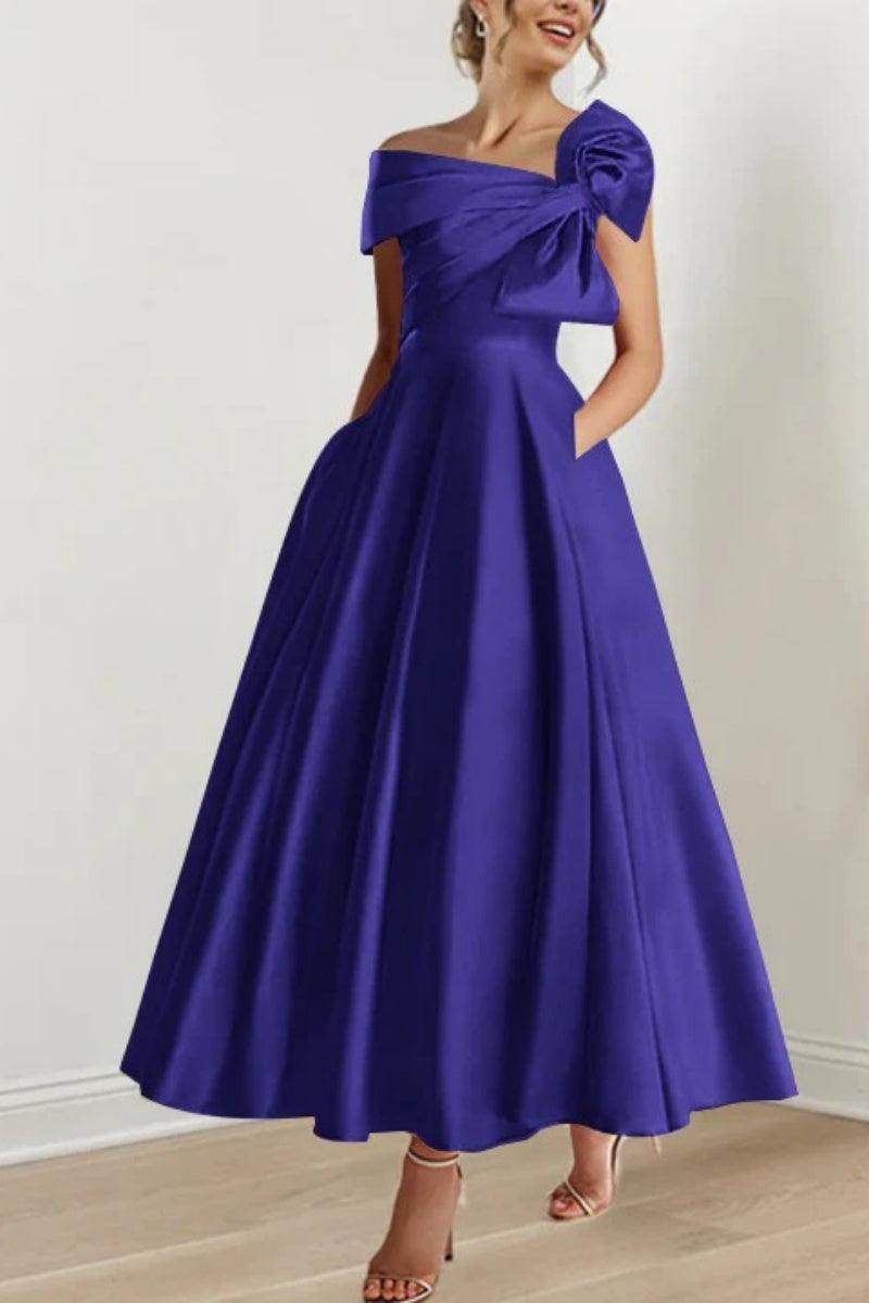 A Line Off The Shoulder Mother Dresses with Bows CM0333