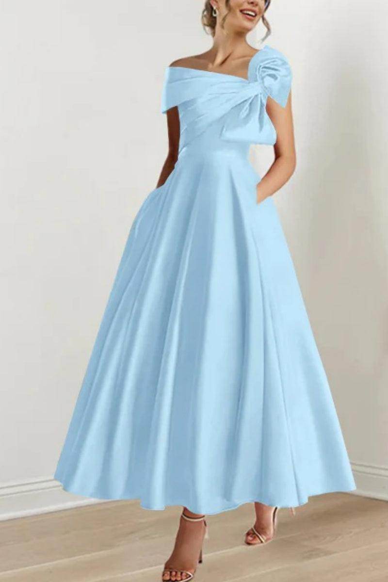 A Line Off The Shoulder Mother Dresses with Bows CM0333