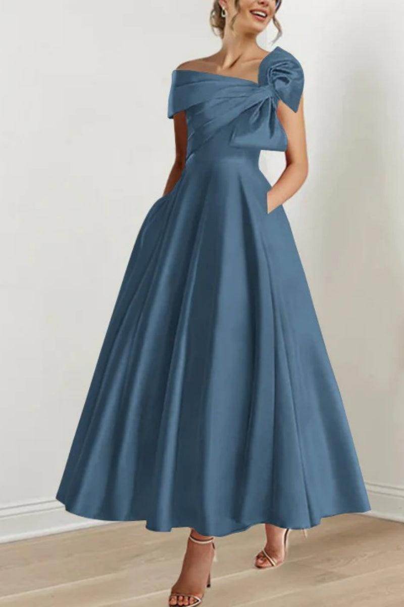 A Line Off The Shoulder Mother Dresses with Bows CM0333