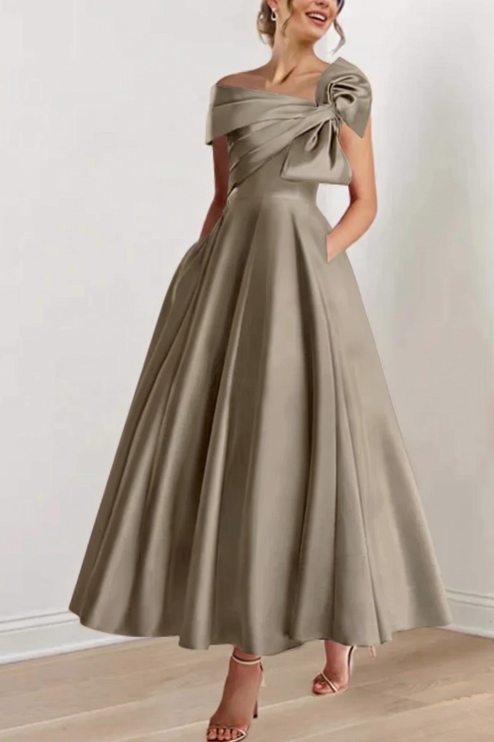 A Line Off The Shoulder Mother Dresses with Bows CM0333