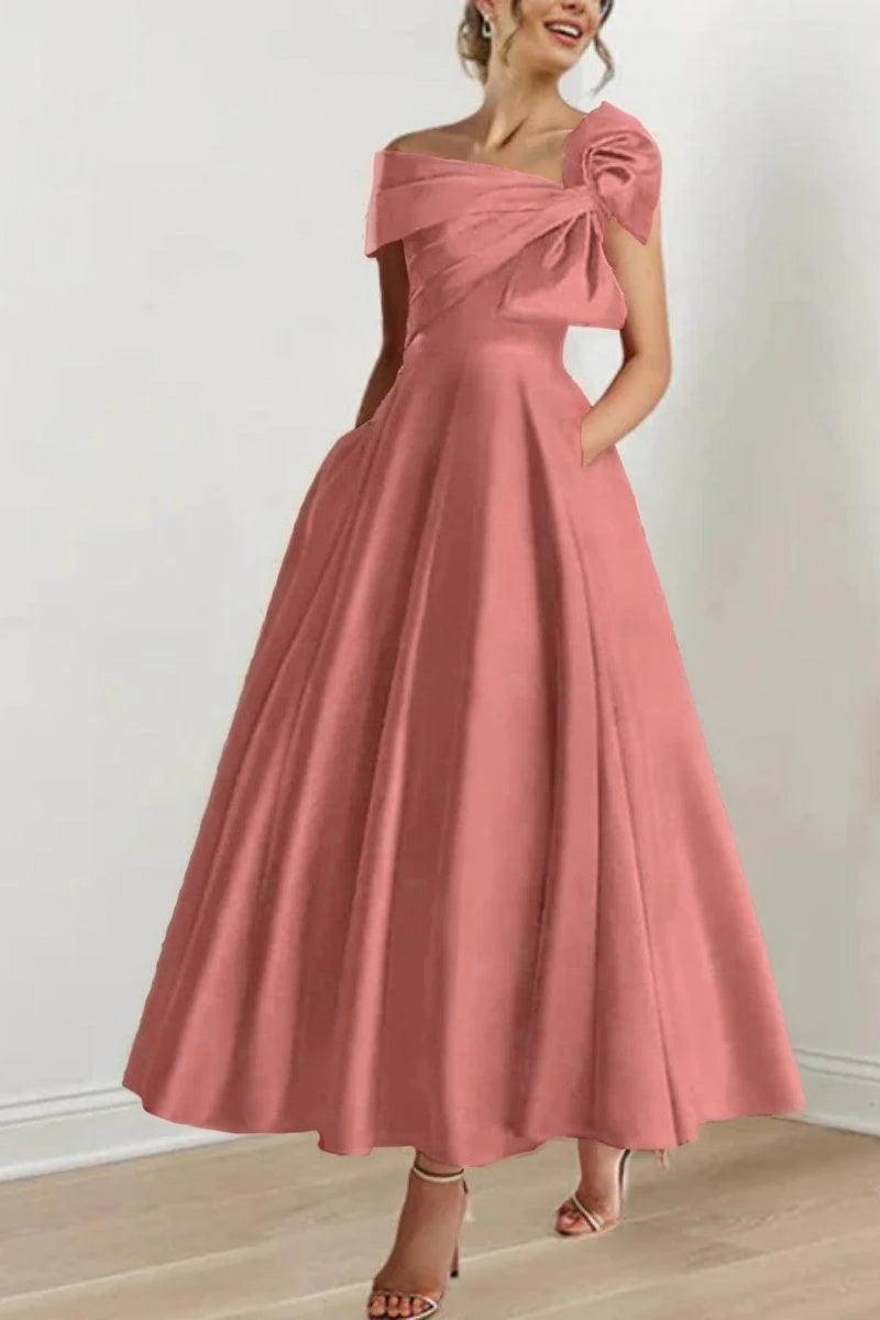 A Line Off The Shoulder Mother Dresses with Bows CM0333
