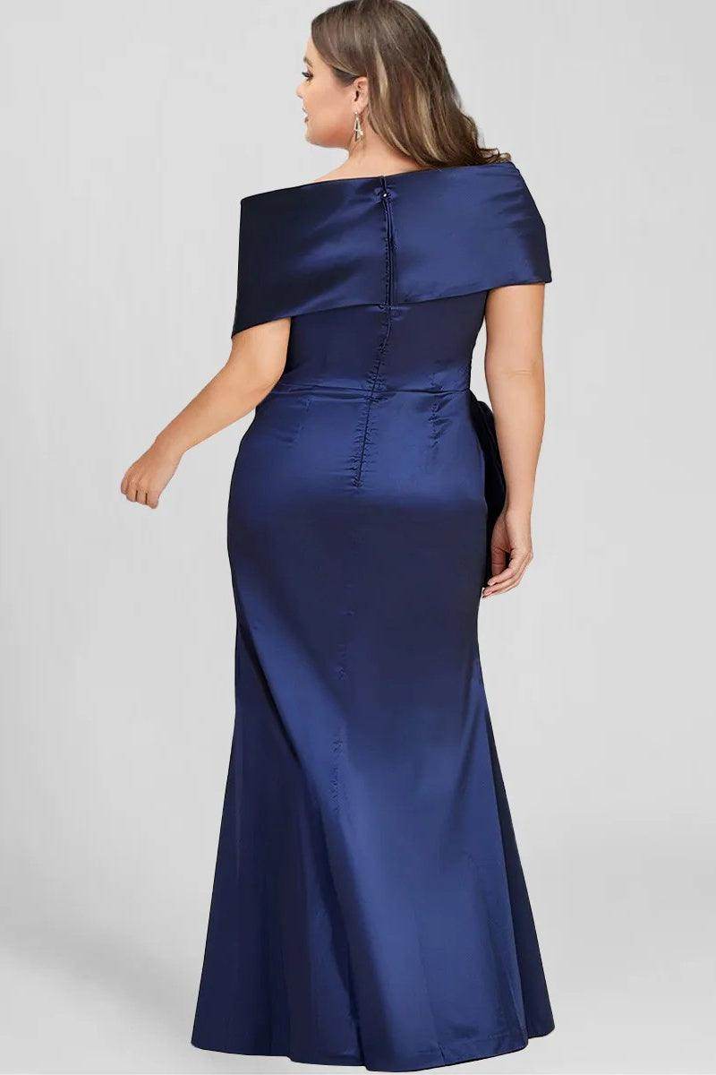 Off The Shoulder Floor Length Mother Of The Bride Dresses CM0336