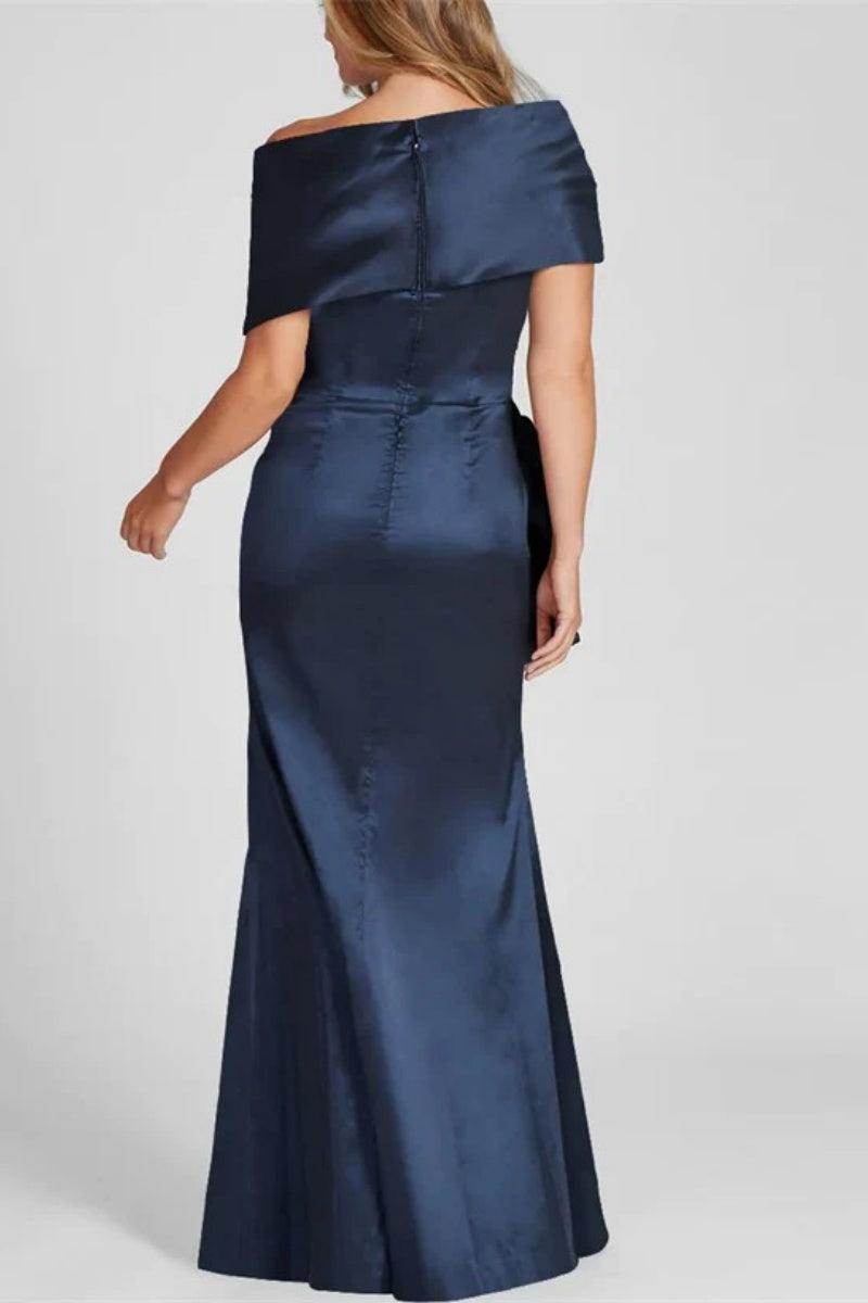 Off The Shoulder Floor Length Mother Of The Bride Dresses CM0336