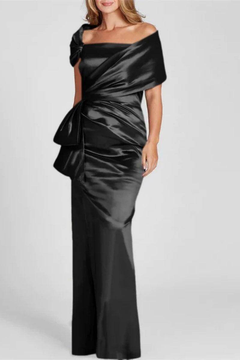 Off The Shoulder Floor Length Mother Of The Bride Dresses CM0336