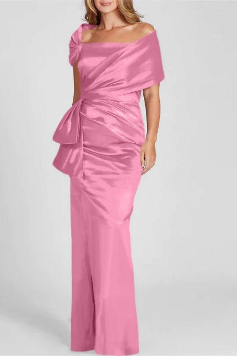 Off The Shoulder Floor Length Mother Of The Bride Dresses CM0336