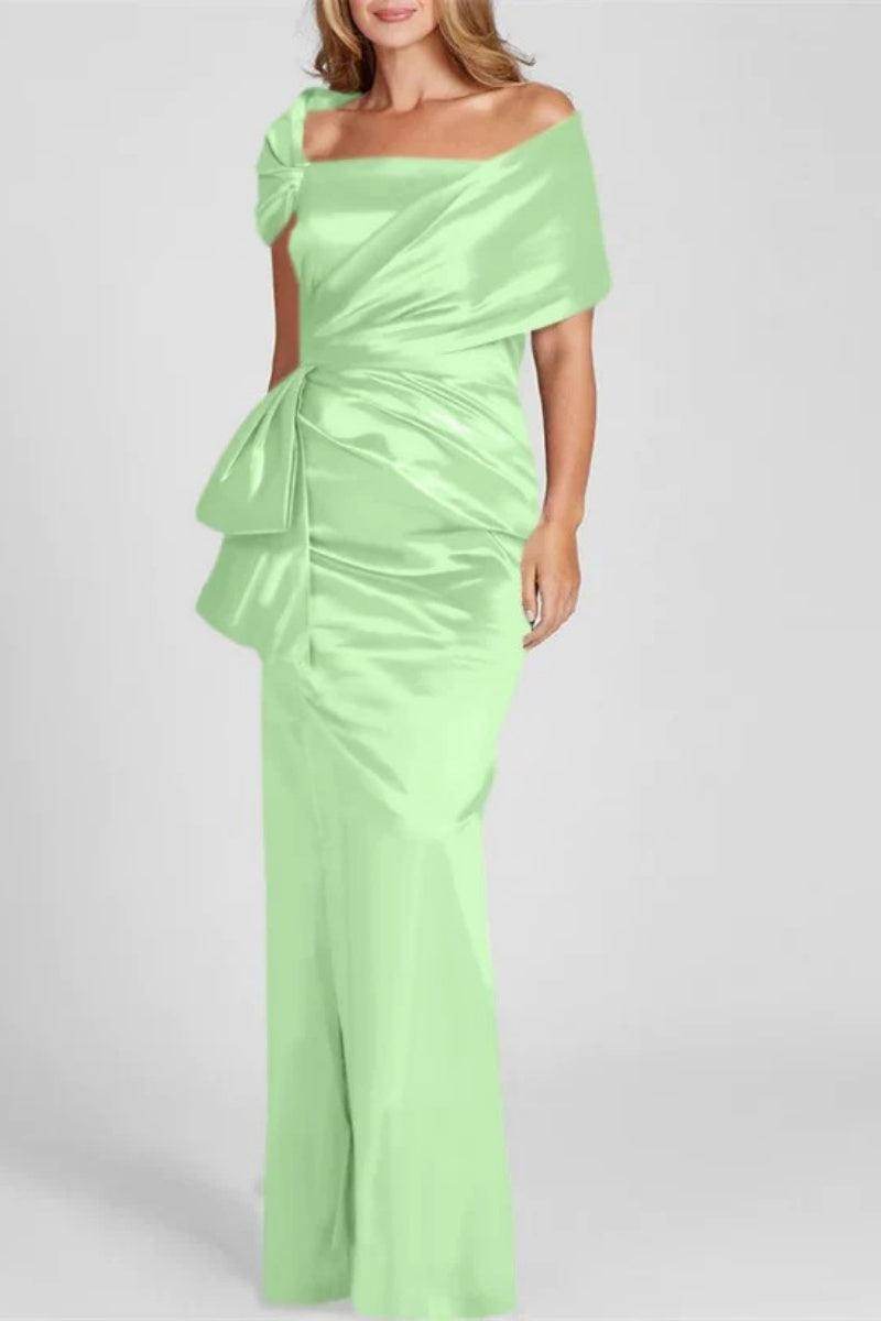 Off The Shoulder Floor Length Mother Of The Bride Dresses CM0336