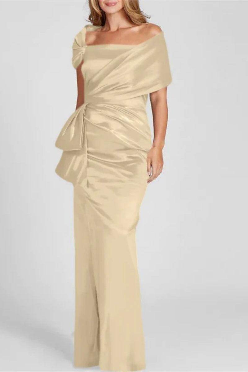 Off The Shoulder Floor Length Mother Of The Bride Dresses CM0336