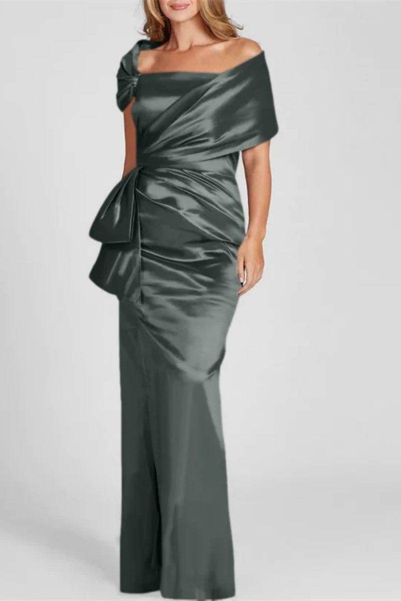 Off The Shoulder Floor Length Mother Of The Bride Dresses CM0336