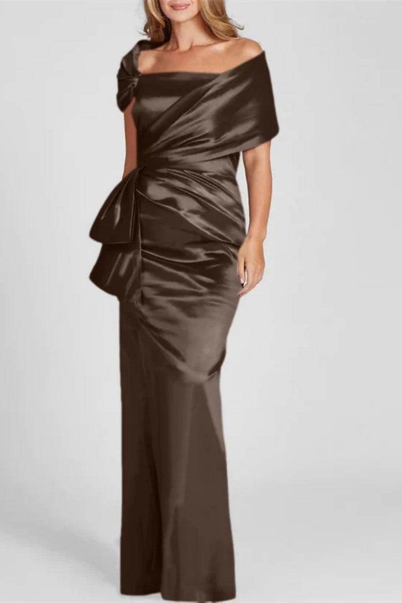 Off The Shoulder Floor Length Mother Of The Bride Dresses CM0336