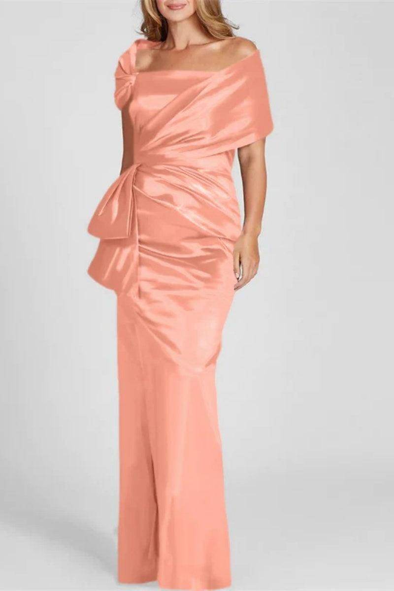 Off The Shoulder Floor Length Mother Of The Bride Dresses CM0336