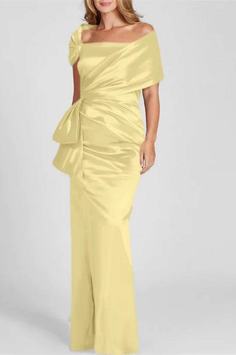 Off The Shoulder Floor Length Mother Of The Bride Dresses CM0336
