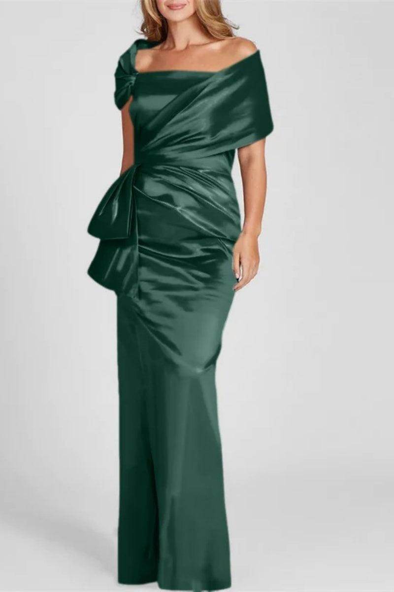 Off The Shoulder Floor Length Mother Of The Bride Dresses CM0336