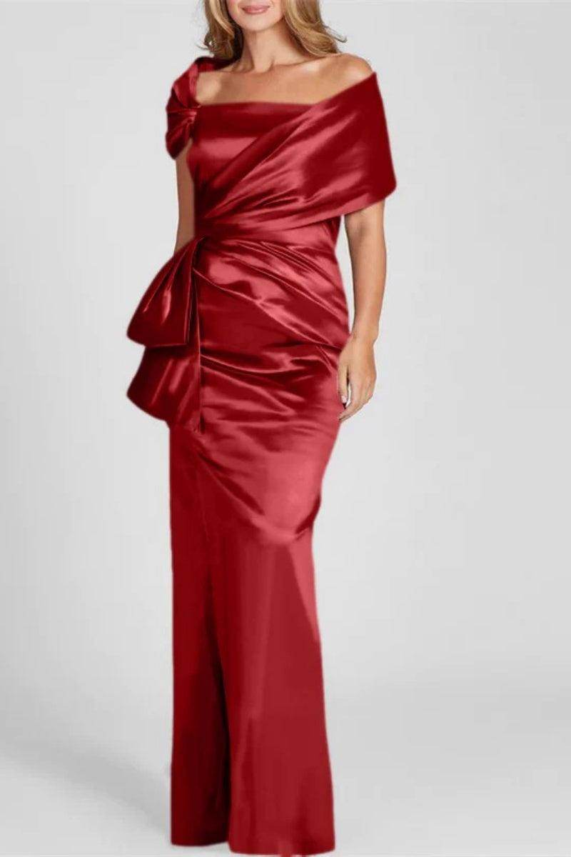 Off The Shoulder Floor Length Mother Of The Bride Dresses CM0336